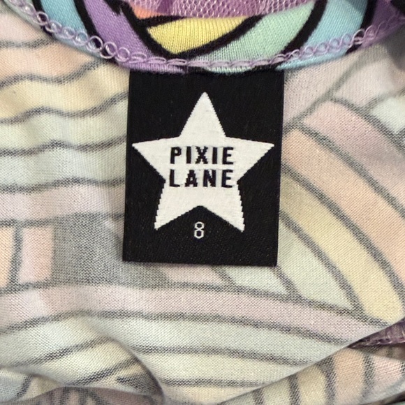 NWT Pixie Lane Girls Rainbow Short Sleeve Dress with Lavender Tulle size 8 - Picture 3 of 8